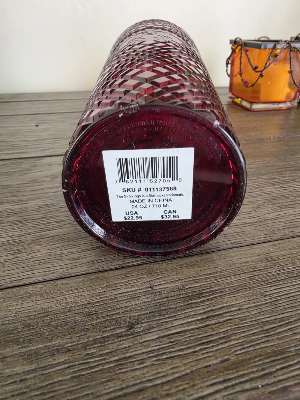 Starbucks Holiday 2022 Burgandy Jeweled Tumbler with Straw